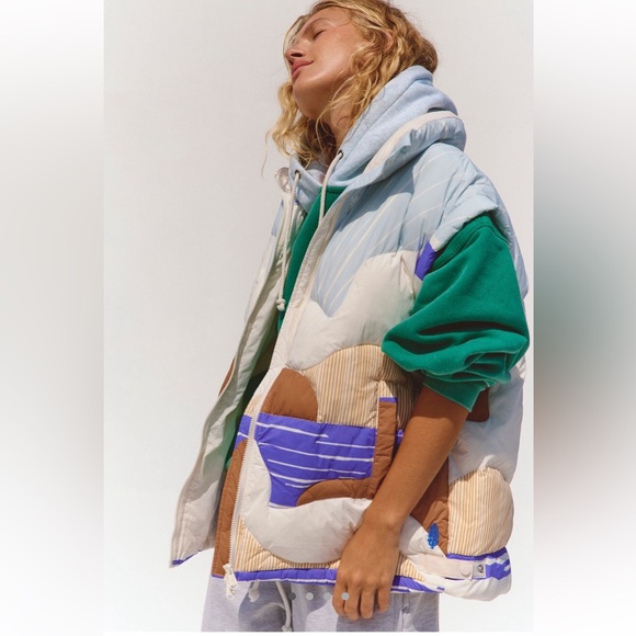 FP MOVEMENT IN A BUBBLE CONVERSATIONAL QUILTED VEST SIZE XS S M MSRP $198.00 NWT - Picture 3 of 15